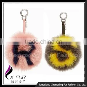 CX-R-38 China Wholesale Fox Fur Keychain Customized thumbnail-4