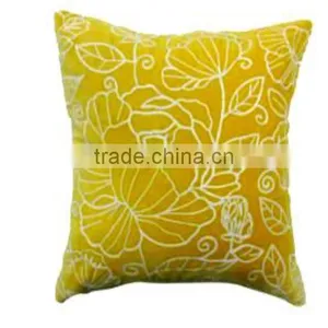 All Over Single Color Embroidered Cushion Cover thumbnail-1