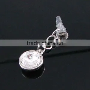 High Quality Crystal Dust Plug for Mobile Phone, Crystal Ear Plug for Cell Phone, Gold Dust Plug Mobile Jewelry thumbnail-1