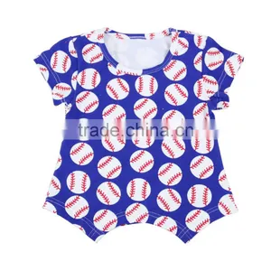 China Wholesale Children Sports Wear Lovely Cotton Rounded Bottom Kids Baseball Shirt thumbnail-1