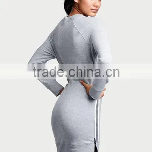 2016 Fashion Comfortable Ladies Plain Sweatshirt Dress thumbnail-3