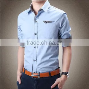 2016 Men Embroidered Floral Printed Slim Fit Casual Shirt thumbnail-3
