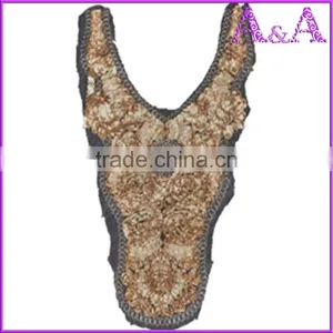 Rice White Small Wave Water Soluble Lace Trim Embroidered Crochet Lace Collar thumbnail-6