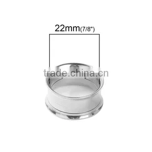 20mm Stainless Steel Ear Stretcher Expander Cylinder Silver Tone Ear Expander Jewelry thumbnail-2
