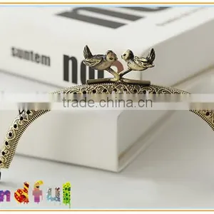 Wholesale Bird Head Kiss Lock Handicraft Supplies Metal Purse Frames thumbnail-3