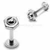 Steel Bolt Nut Non - Toxic Internally Threaded Lip Labret Monroe Piercing Jewelry Without Tags thumbnail-1