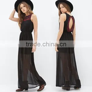 Ladies Summer Beach Sundress Evening Party Maxi Boho Plus Chiffon Long Dress Hot Long Dress Chiffon New Style thumbnail-1