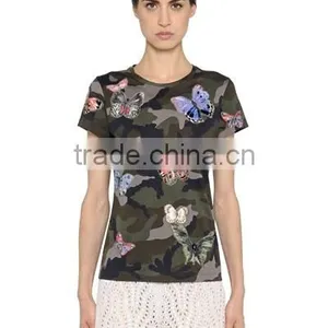 Custom Unisex Cotton Short Sleeve Camouflage Pattern T-shirts,Men & Women Top Quality Camouflage T Shirts For Army thumbnail-2
