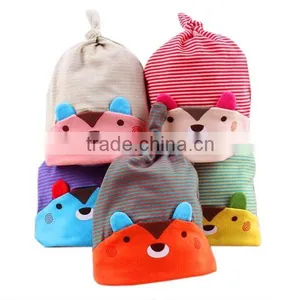 New Design Cute Bear Knitted Kids Cotton Hat thumbnail-1