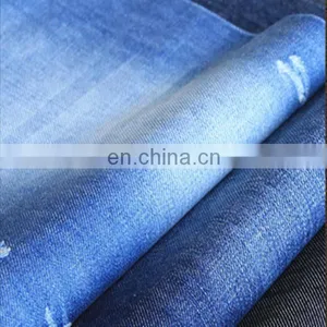 Supplier Cotton/polyester Indigo Blue Italy Denim Fabric and 14 oz Stocklot Fabric Use for Men or Women's Jeans thumbnail-3