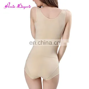 Wholesale Nude Padded Cups Flatten Tummy Compression Bodysuit Women thumbnail-3