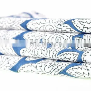 New Latest Flower Prints On 100% Cotton Material Cotton Hand Block Print Fabric thumbnail-1
