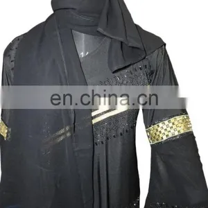 Designer Collections Dubai Burkha With Diamond Stone Work / Casual Daily Occasion Wear Abaya For Women (dubai Abaya 2017) thumbnail-6