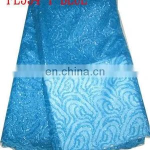 High Quality African French Lace/organza Lace/sequin Lace (FL534) thumbnail-6