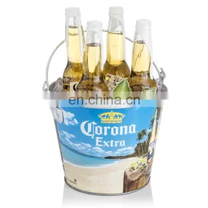 Cheap Copper Colored Galvanized Metal Ash Ice Buckets thumbnail-3