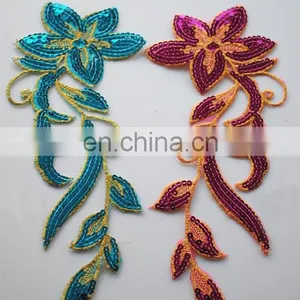 2017 New Developing Fashion Colorful Embroidered Sequin Flower Patches Applique thumbnail-4