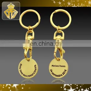 Gold Plating Trolley Coin Keychain thumbnail-1
