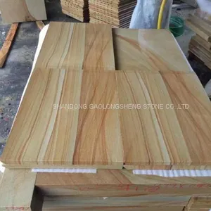 Yellow Rainbow Sandstone, Yellow Landscaping Sandstone,yellow Teak Wood Sanstone, Yellow Wooden Sandstone thumbnail-3