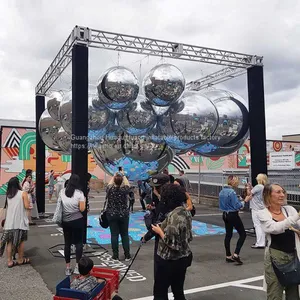 Large Mirror Balls Floating Mirror Ball Inflatable Silver Reflective Balloon For Advertising thumbnail-5