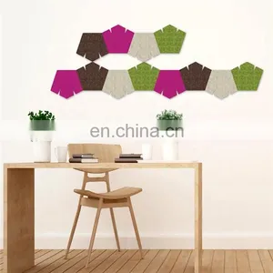 Hexagon Modern Geometric Tiles Stylish Modern Office Murals Felt Office Wall Decoration thumbnail-3