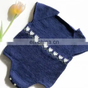 100% Cotton Romper Knitted Romper New Born Cute Baby Romper thumbnail-2