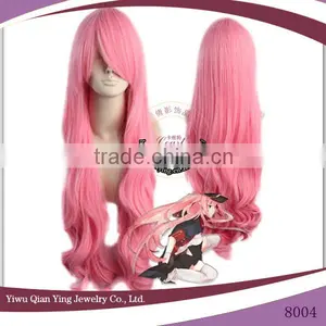 Japanese Pink Long Curly Vocaloid Luka Cosplay Wig for Party thumbnail-1