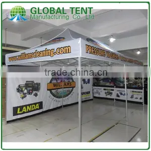 40mm Aluminum Fold Tent 10ft X 20 ft With All Metal Connectors, Custom Print Canopy& Valance,1 Full Wall & 1 Half Side Wall thumbnail-1