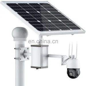 80W 40AH Battery Solar Panel HD 5MP 30X ZOOM Security IP Camera Wireless 3G 4G SIM Card Outdoor PTZ CCTV Surveillance Cam CamHi thumbnail-1