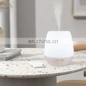 Wholesale Hotel Lobby Room Tabletop Electric Bamboo Ceramic Air Humidifier Nano Cool Mist Ultrasonic Essential Oil Diffusers thumbnail-2
