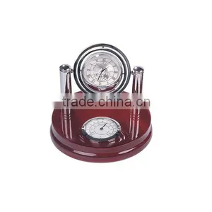 Desk Top Clock Wooden World Time Desktop Clock thumbnail-1