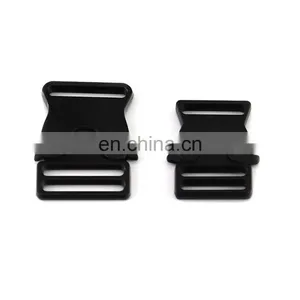 Custom Metal Release Buckle Thicken Black Painting Metal Side Quick Release Buckle For Dog Collars Bags thumbnail-1