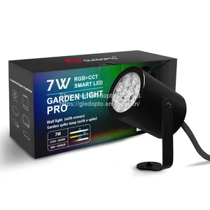 RGB+CCT 100-240V 7W LED Spike Light Outdoor Dimmable From 2200k-6500k With 3m Cable and Plug thumbnail-4