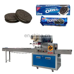 Individual Automatic Sandwich Wafer Biscuit Pillow Packing Machine For Small Round Biscuit Cookies Packaging Machine thumbnail-1