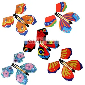 Magic Butterfly Flying in the Book Fairy Rubber Band Powered Wind Up Butterfly Toy Great Surprise for Wedding And Birthday Gifts thumbnail-1