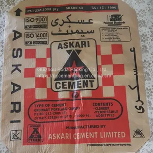 50kg Kraft Paper Block Bottom Valve Bag for Packing Cement, Chemical, Glue thumbnail-3