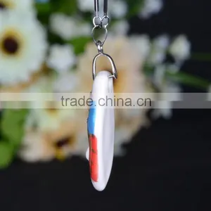 CUSTOMIZED Famille Rose Porcelain Glazed Phantom of the Opera Pendant Necklace thumbnail-3