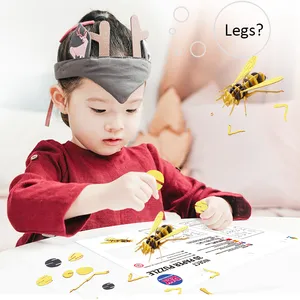 3D Insect Paper Model Bee Assembly Model Paper Crafts 3D Puzzle DIY Toys Gifts for Kids and Adults Teens Boys Girl thumbnail-4