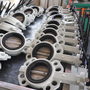 Resilient Seat Ductile Cast Iron Stainless Steel Aluminium Alloy Bronze Wafer Butterfly Valve Lug Double Flange Butterfly thumbnail-3