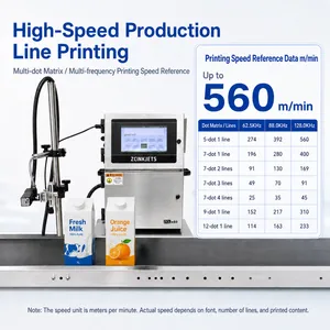 High Speed CIJ Printer for Beverage Cartons Milk Juice Tea and Drink Box Packaging thumbnail-2