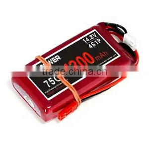 14.8v 1300mAh 75C Racing Drone Battery | LIPO Battery for FPV | XT60 Connector HV Lithium Battery thumbnail-1