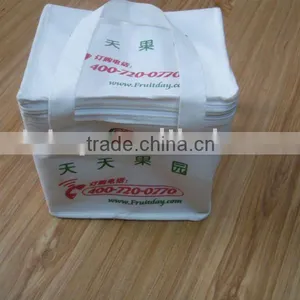 White Zipper Handle Non Woven Cooler Bag thumbnail-1