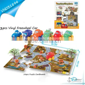 Rubber Vinyl Truck Toy With Puzzle Map thumbnail-1