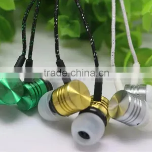 3.5MM Weave Braided Fabric Cord Earphone With MIC for IPhone 6 Plus S Galaxy S7 Edege S6 Note 5 S5 HTC Smart Phone thumbnail-2