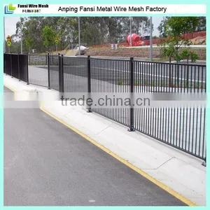 1200 Standard High Steel Black Powder Coated Flat Top Residential Fence thumbnail-4