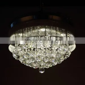Best Selling Invisible Blade Ceiling Fan Light With Crystal 220v thumbnail-3