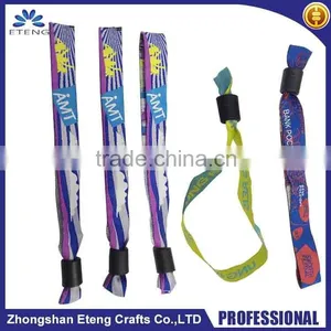 PROMOS Customized Logo Embroidered Fabric Bracelets thumbnail-1