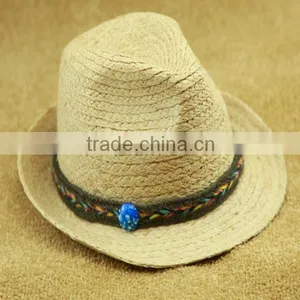 100% Raffia Straw Women Sun Protective Summer Hat thumbnail-1