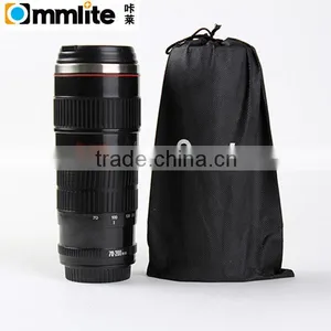 Small Black 2 Generation Stainless Steel Camera Lens Mug Cup for Canon 70-200MM thumbnail-2