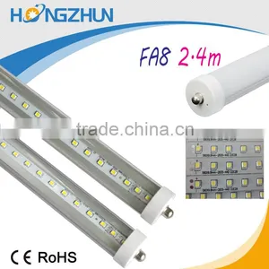 LED TUBE 8ft 2.4m 45W Single Pin FA8 or R17D Replace Existing Fluorescent Fixture Milky Clear Cover Quality Choice thumbnail-1
