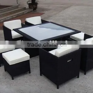 Space Saving Rattan Cube Set thumbnail-1